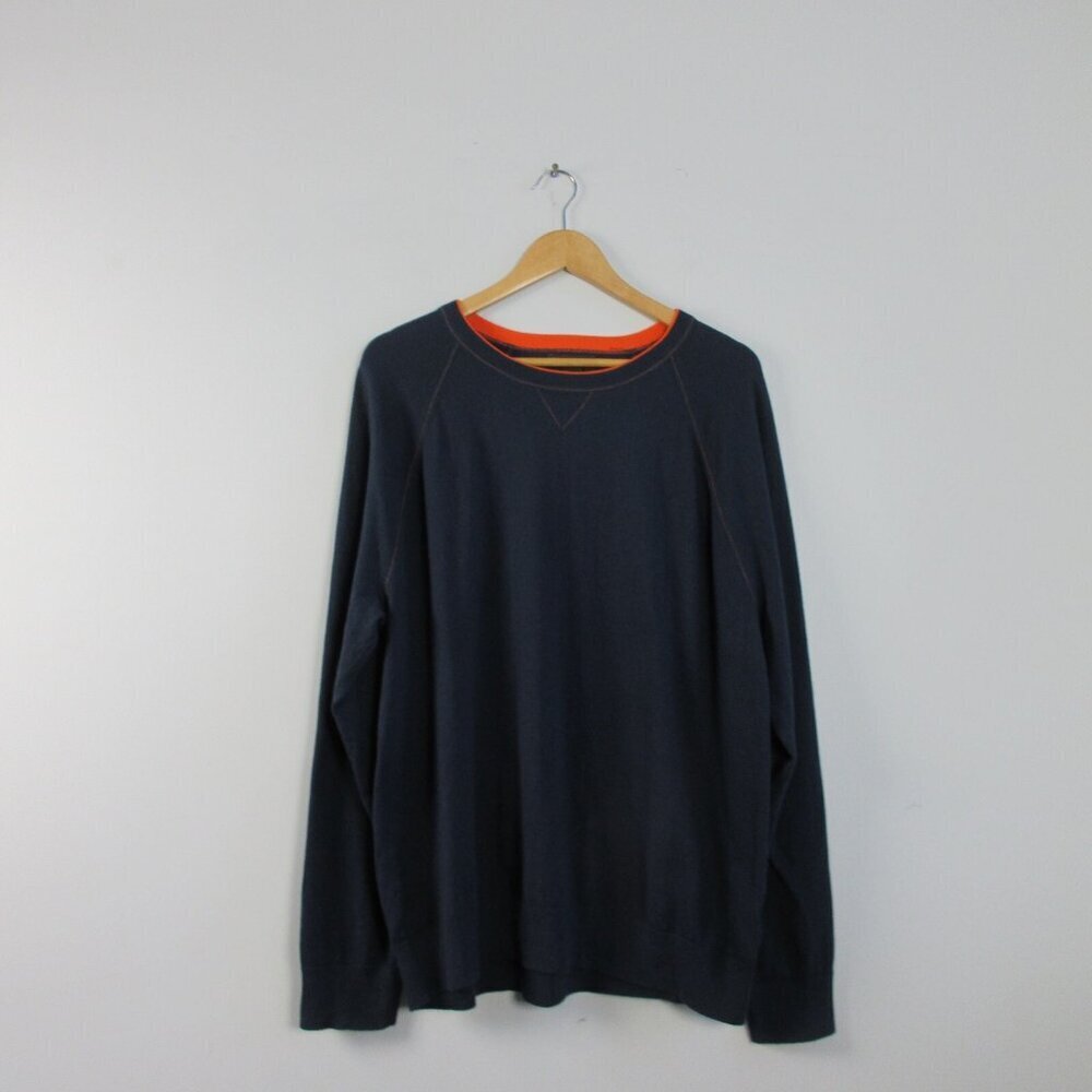 Banana Republic Men's Sweater Top XL Blue Premium Cotton Cashmere Crewneck 332